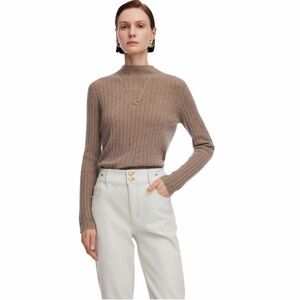 Goelia 1995 100% Cashmere Seamless Mock Neck Women Sweater Size XS/ US 2